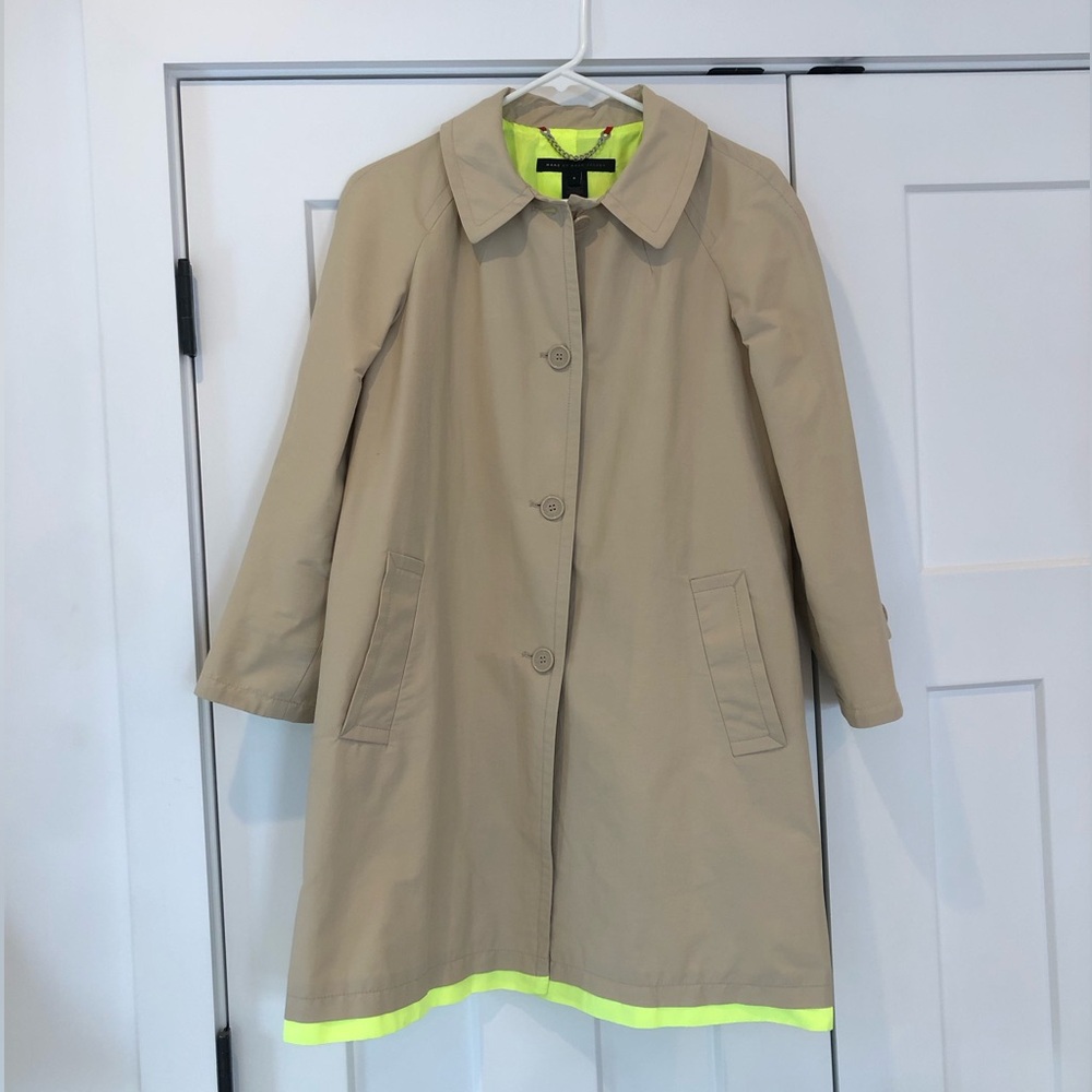 Vintage Y2K Marc Jacobs Spring Trench Coat with Neon Lining